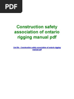 Construction Safety Association of Ontario Rigging Manual PDF