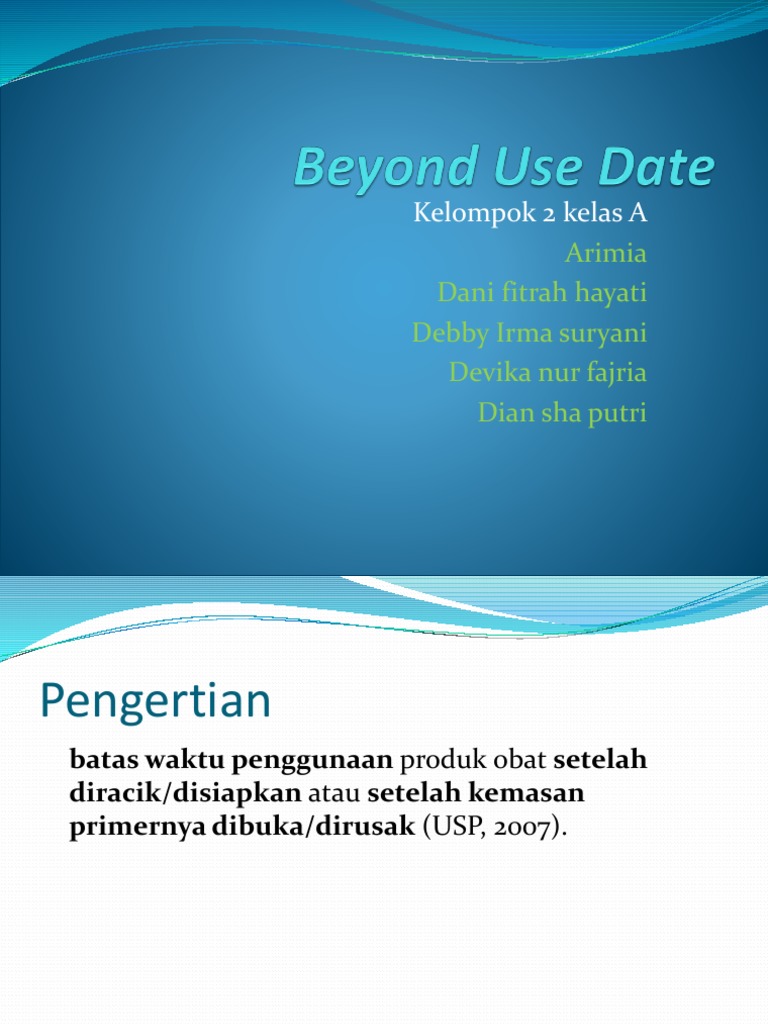 Beyond Use Date