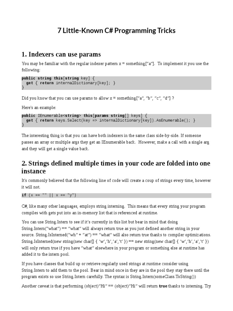 Explore Programmingtricks