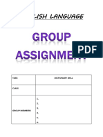 English Language Assignment Template