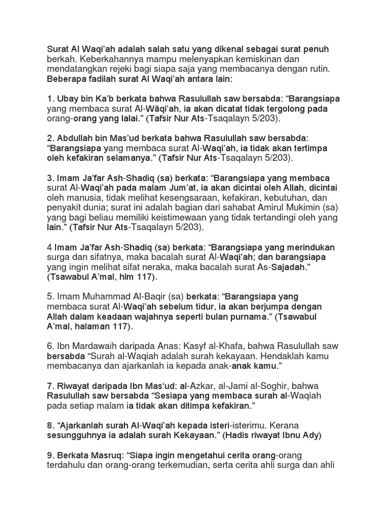 Download 61+ Contoh Surat Surat Al Waqiah Halaman Gratis Terbaru