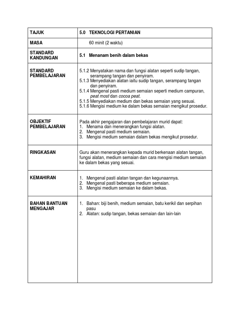 Menanam Biji Benih Ke Dalam Bekas Pdf