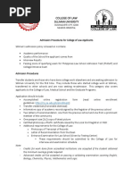 DLSU Admission Requirements Checklist | PDF | Law School | Legal Education