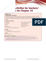 Notes On Activities For Teachers/ Technicians For Chapter 10