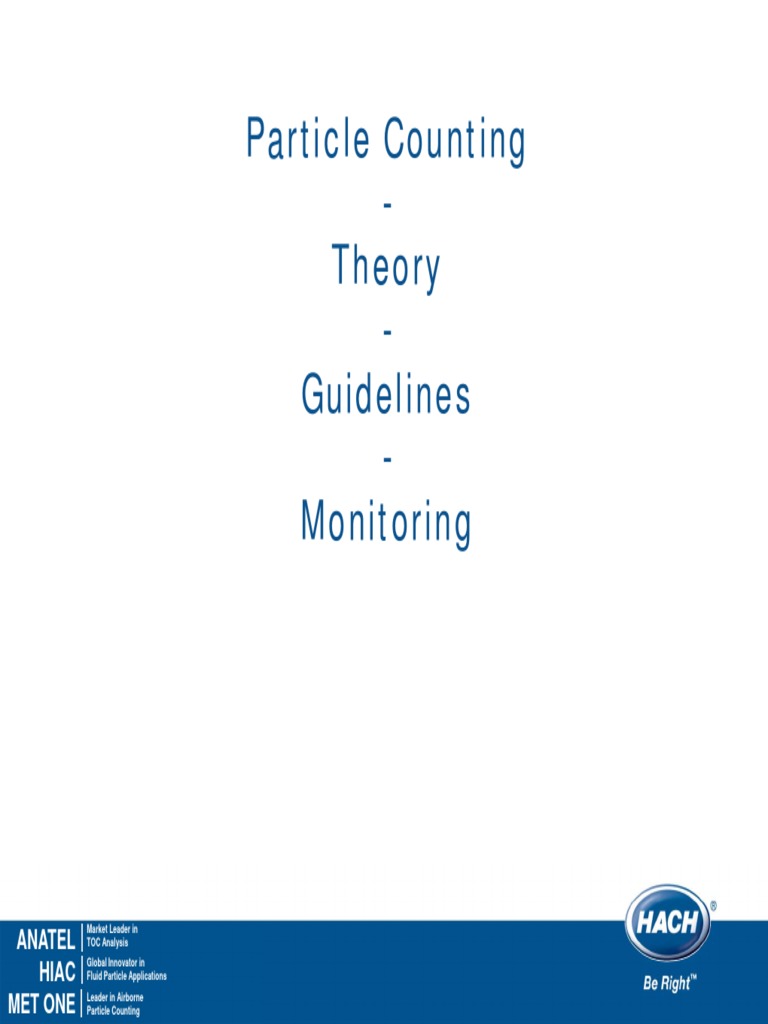 Particle Counting - Theory - Guidelines - Monitoring (05!09!16) | PDF ...