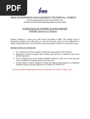Summer Training Report Pdf