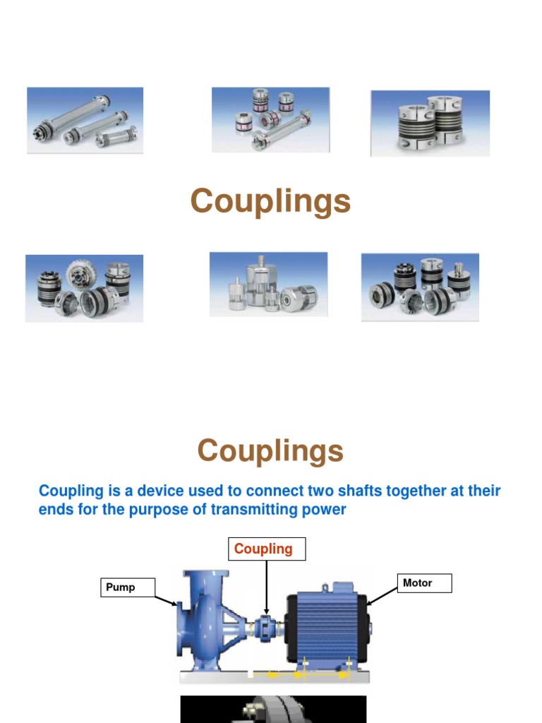 Types of Couplings Explained | PDF | Manufactured Goods | Machines