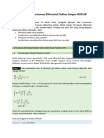 01 Penyelesaian Persamaan Diferensial Ordiner Dengan MATLAB