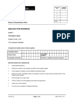 English For Business l1 Past Paper Series 2 2012