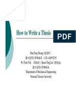 How to Write a Thesis