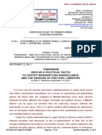 Case No. 3575 EDA 2016 Commonwealth v. Kathleen Kane EXHIBIT re TERRORISM - USED AS A POLITICAL TACTIC TO JUSTIFY WARRENTLESS SURVEILLANCE AND THE EROSION OF OUR CIVIL LIBERTIES by Stan J. Caterbone September 17, 2017