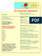 5th grade newsletter-week of 9 18 2017
