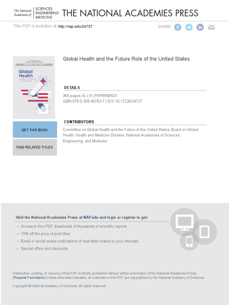 Global Health and The Future Role of The United States | PDF | Global ...