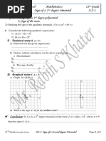 A s-3 Sign of A 2nd Degree Trinomial