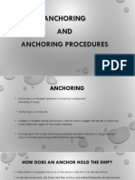 Anchoring procedures and holding power