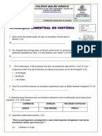 Prova Bim - História 2º Ano B