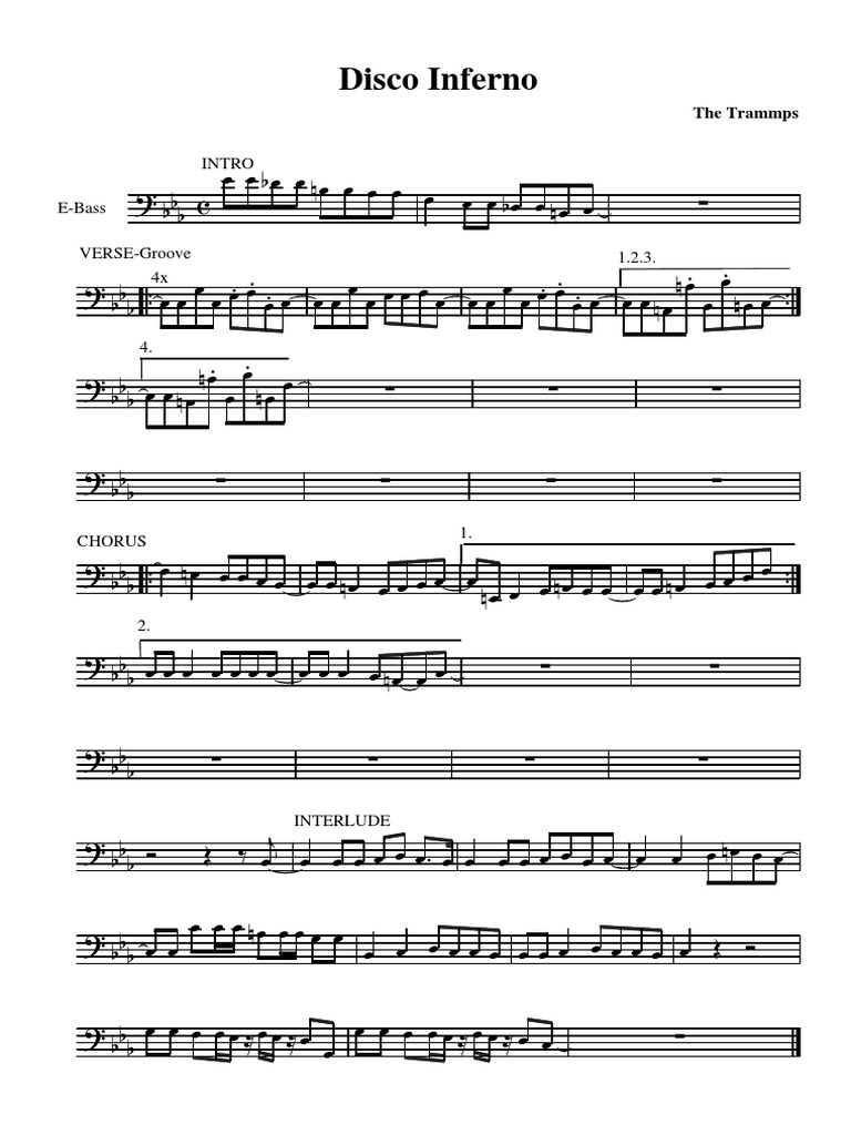 Disco Inferno Bass PDF