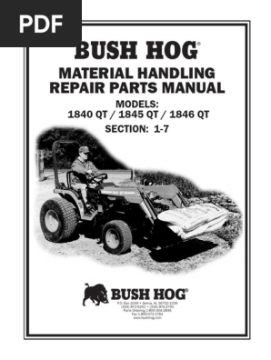 bush hog front end loader parts