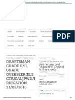 Draftsman Grade Ii - II Grade Overseer (Electrical) PWD - Irrigation 31-08-2016 - Examchoices