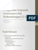 Pengajaran Corporate Governance Dan Perkembangan CG Scoring