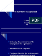 Performance Appraisal: Selection Training PA