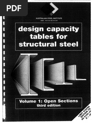 ken Design Capacity Tables - Vol. 1 Open Sections - ASI | PDF