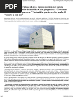 Foligno, Chiesa Di Fuksas Al Gelo, Messa Spostata