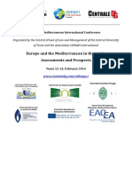 Second Mediterranean International Conference Europe and the Mediterranean in the Crisis Assessments and Prospects