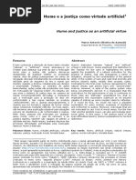 Hume e a Justica Como Virtude Artificial