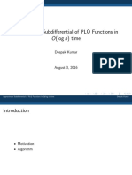 Approximate Subdifferential of PLQ Functions in O (Log N) Time
