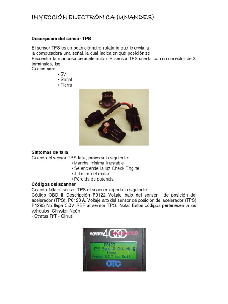 Descripción Del Sensor TPS | PDF | Electrónica | Aluminio