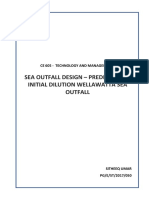 Sea Outfall Design - Prediction of Initial Dilution Wellawatta Sea Outfall