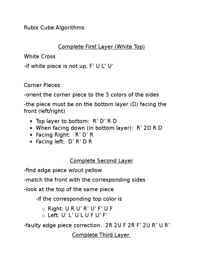 Rubik's Cube Solving Guide | PDF | Art