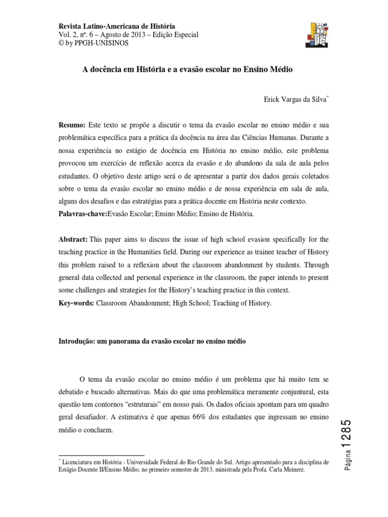 Efeitos De Mudanças No Ensino Médio Redação