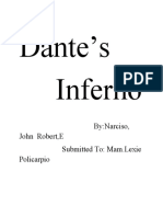 Dante's Inferno: By:Narciso, John Robert, E Submitted To: Mam - Lexie Policarpio