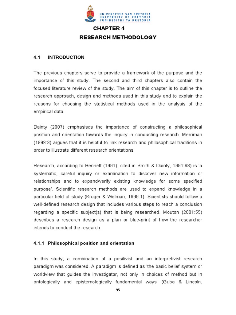 chapter 4 quantitative dissertation example