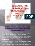 Bioavailabilitas Sediaan Parenteral Intravena