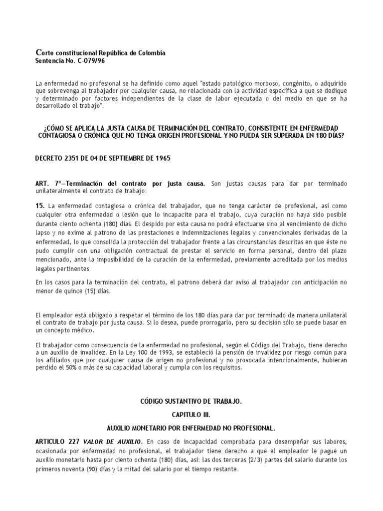 Justa Causa de Terminacion Del Contrato (1)