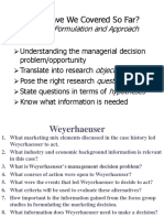 What Have We Covered So Far?: Problem Formulation and Approach