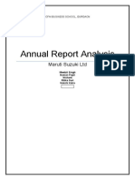 Annual Report Analysis - Maruti Suzuki LTD 2