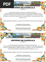 Certificate of Appreciation-Final Template - Tagalog-Edited | PDF