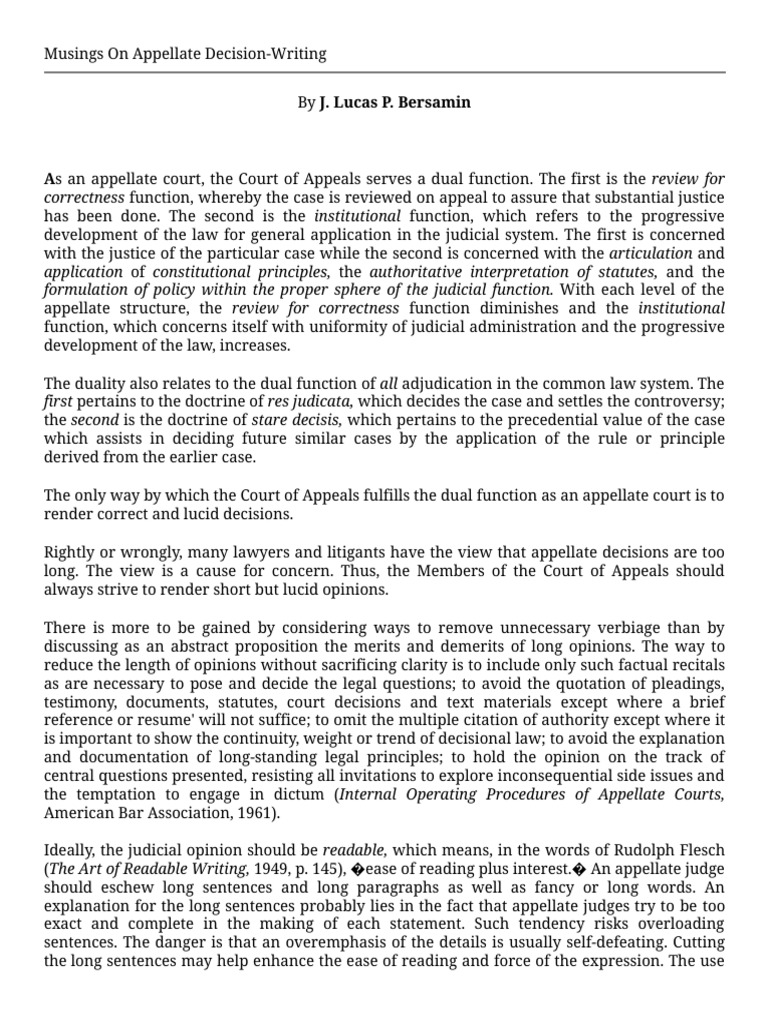 Functions of the Court of Appeals | PDF | Precedent | Government