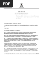 CBMSE Lei 4183 Estabelece e Define Critérios Acerca de Sistemas de Segurança