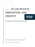 Report On Patents, Innovation, and Growth: An Assignment For Industrial Organization Course