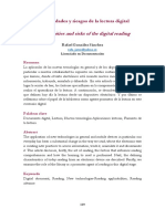 Gonzáles Sánchez, Rafael. 2016. Oportunidades y Riesgos de La Lectura Digital. Métodos de Información (En Línea), 7 (13), Pp. 119-143