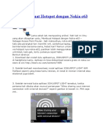 Cara Membuat Hotspot Dengan Nokia E63