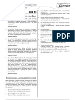 Português - Caderno de Resoluções - Apostila Volume 3 - Pré-Universitário - port1 aula14