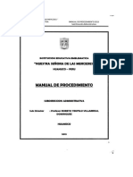 Manual de Procedimientos - IEE Nuestra Señora de Las Mercedes - Huánuco