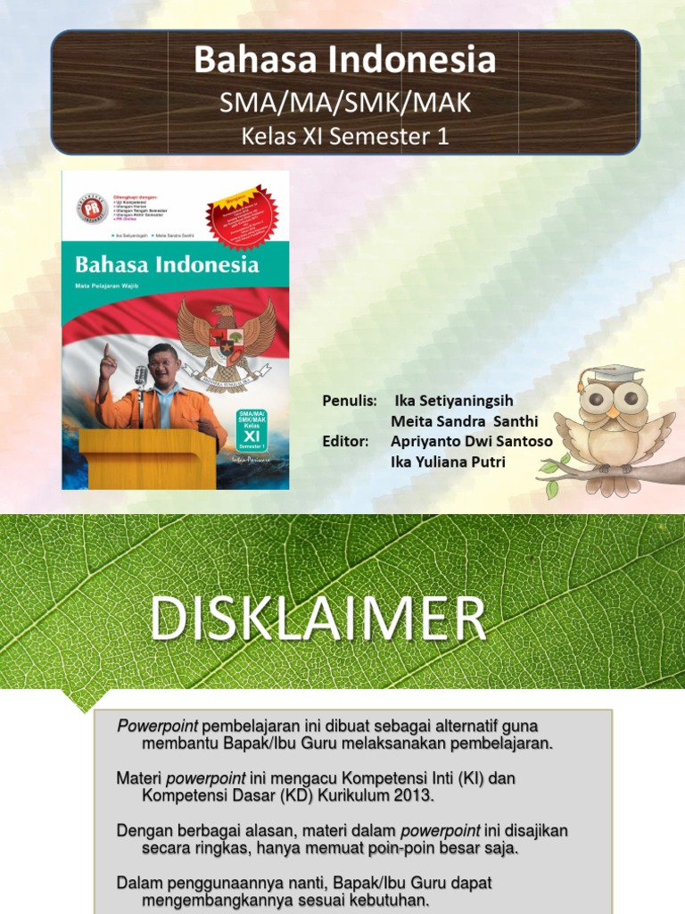 Power Point Pembelajaran Bahasa Indonesia XI A.pptx