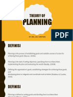 Theory Of: Planning